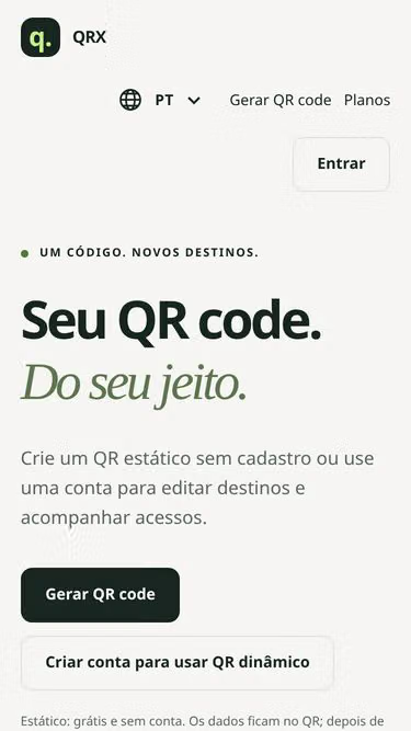 Screenshot of qrx.cx