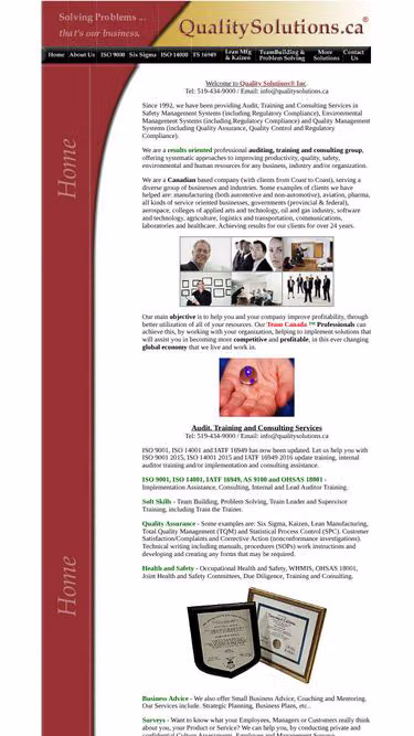 Screenshot of qualitysolutions.ca