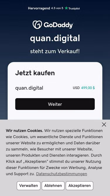 Screenshot of quan.digital