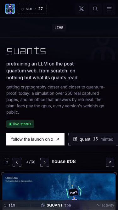 Screenshot of quants.cx