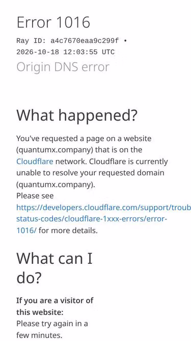 Screenshot of quantumx.company