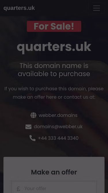 Screenshot of quarters.uk