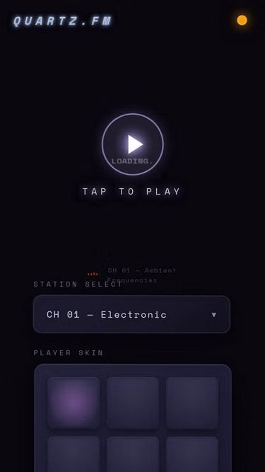 Screenshot of quartz.fm