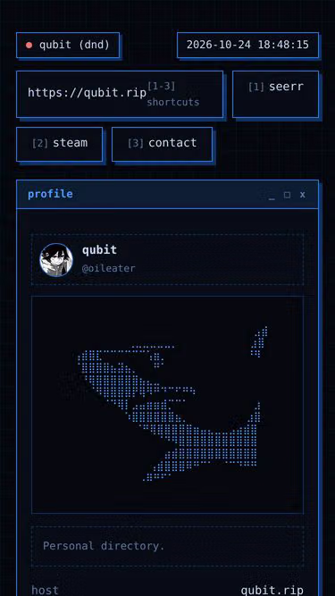 Screenshot of qubit.rip