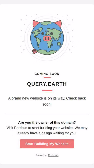 Screenshot of query.earth