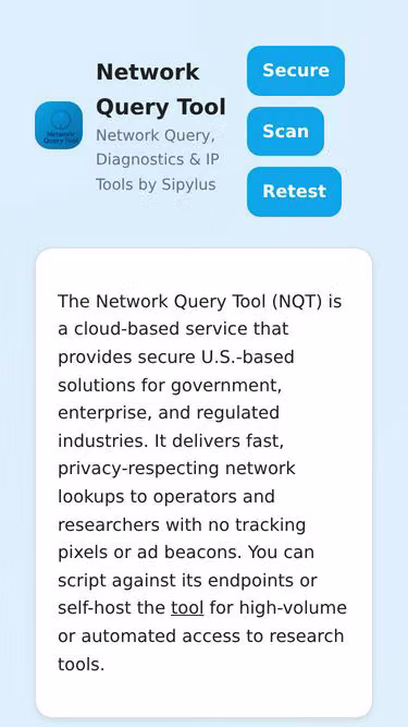 Screenshot of query.tools