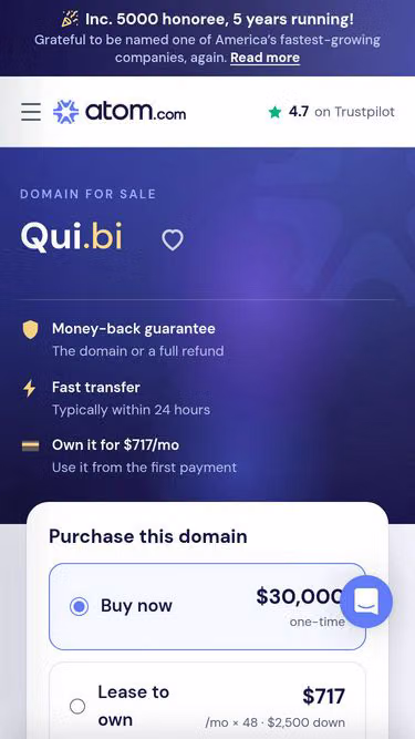 Screenshot of qui.bi