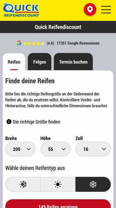 Screenshot of quick.de