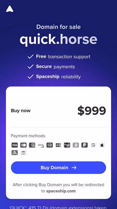 Screenshot of quick.horse