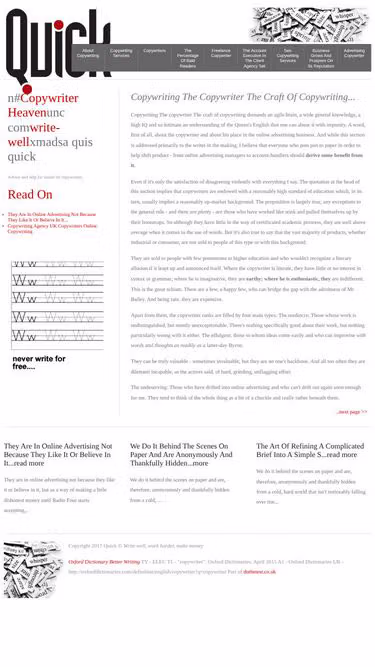 Screenshot of quick.org.uk