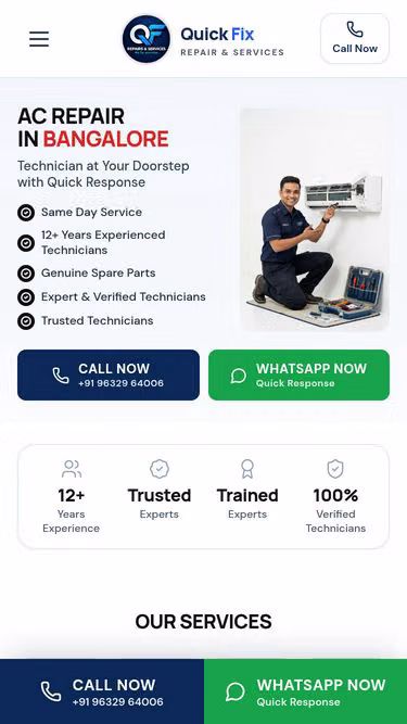 Screenshot of quickfix.services