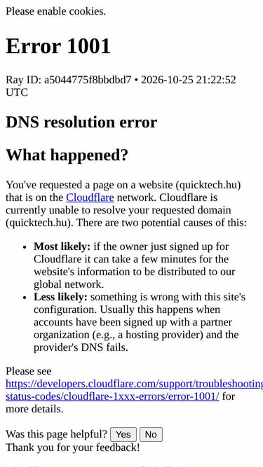 Screenshot of quicktech.hu