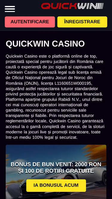 Screenshot of quickwin.ro