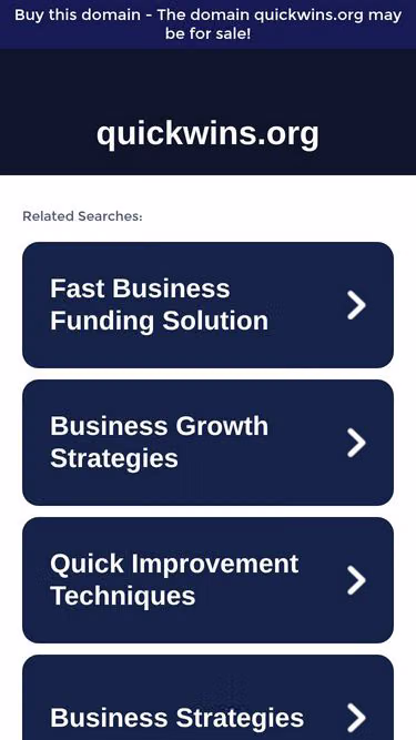 Screenshot of quickwins.org