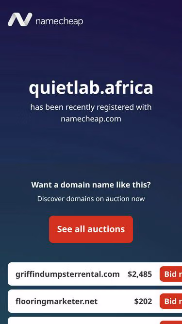 Screenshot of quietlab.africa