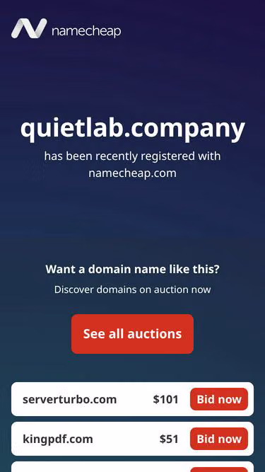Screenshot of quietlab.company