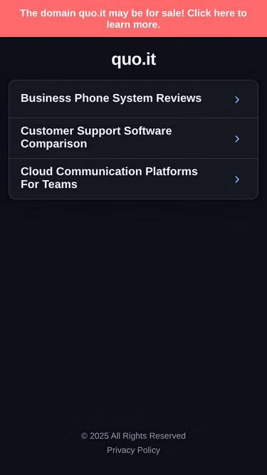 Screenshot of quo.it