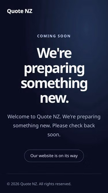 Screenshot of quote.co.nz