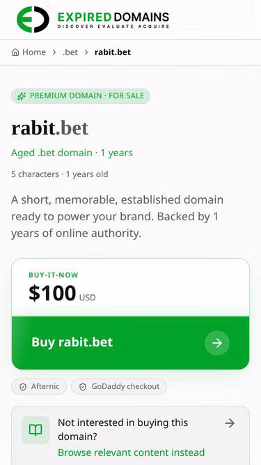 Screenshot of rabit.bet