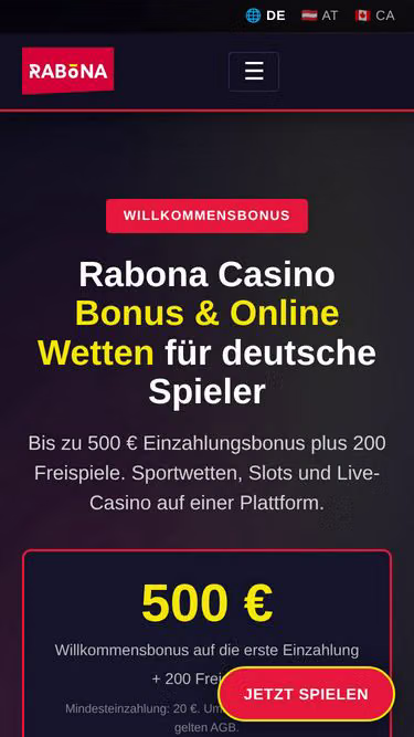 Screenshot of rabonacasino.casino