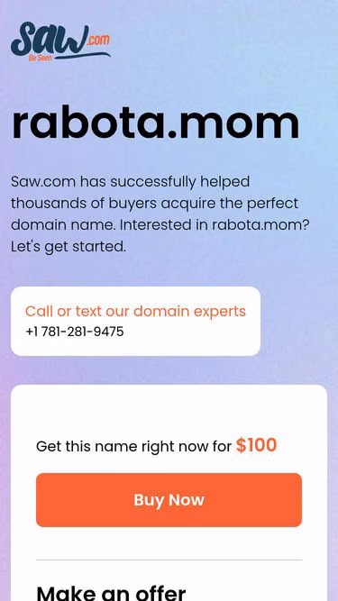 Screenshot of rabota.mom