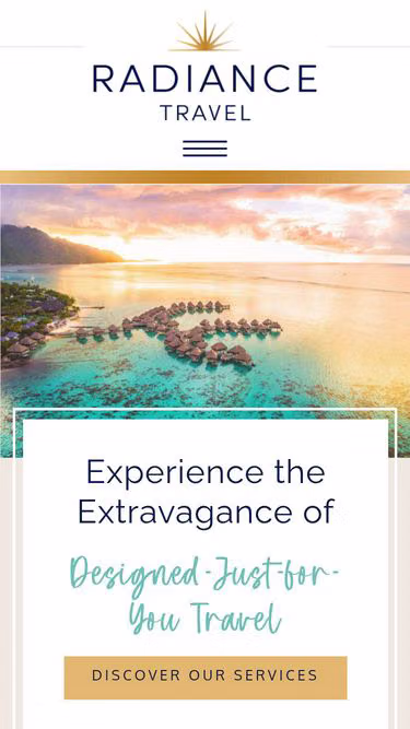 Screenshot of radiance.travel