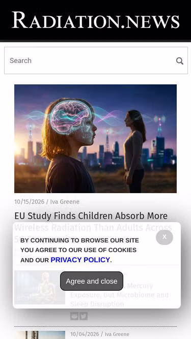 Screenshot of radiation.news