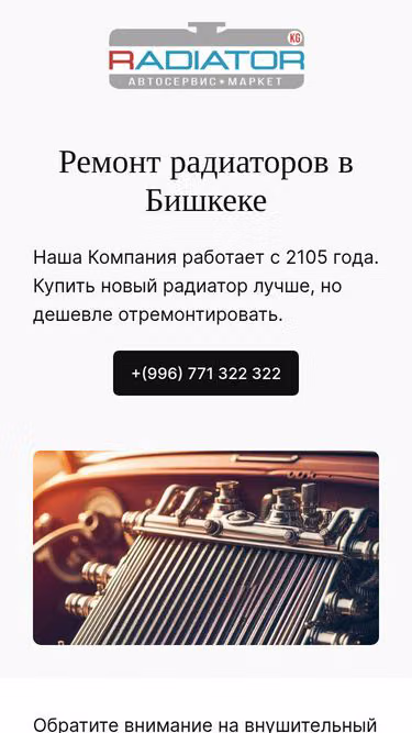 Screenshot of radiator.kg
