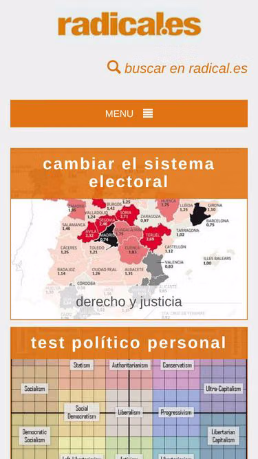 Screenshot of radical.es