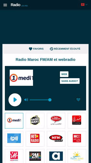 Screenshot of radio.co.ma