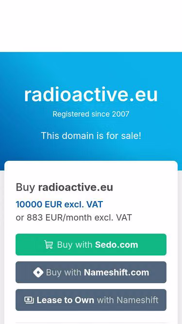 Screenshot of radioactive.eu