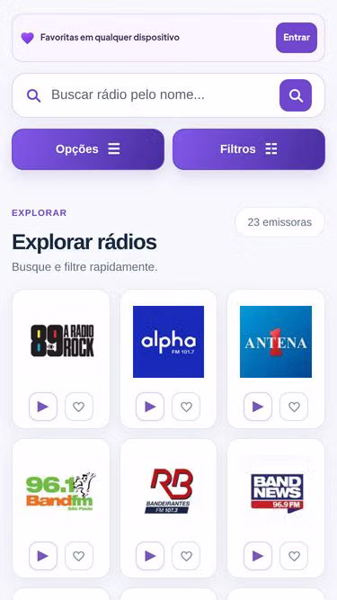 Screenshot of radios.love