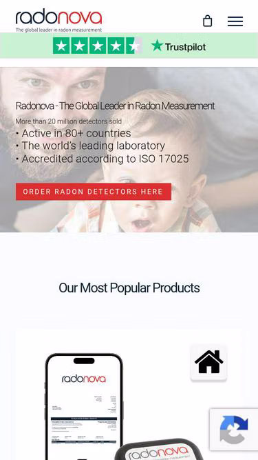 Screenshot of radonova.org