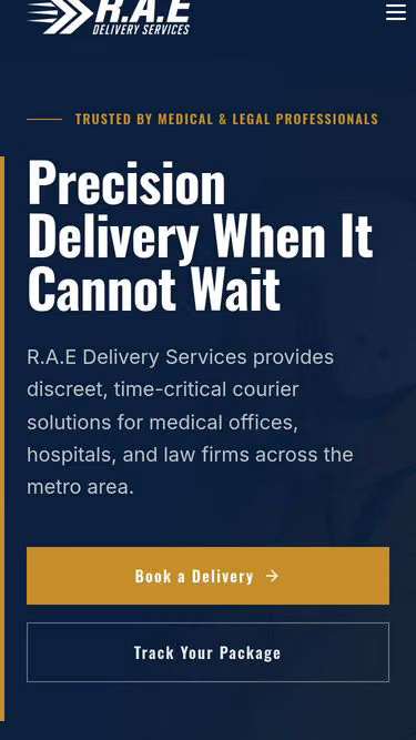 Screenshot of rae.delivery