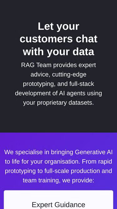 Screenshot of rag.team