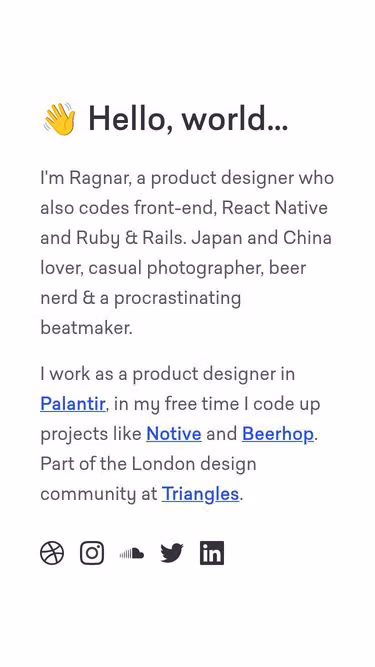 Screenshot of ragnar.design