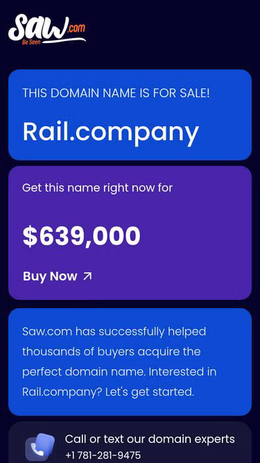 Screenshot of rail.company