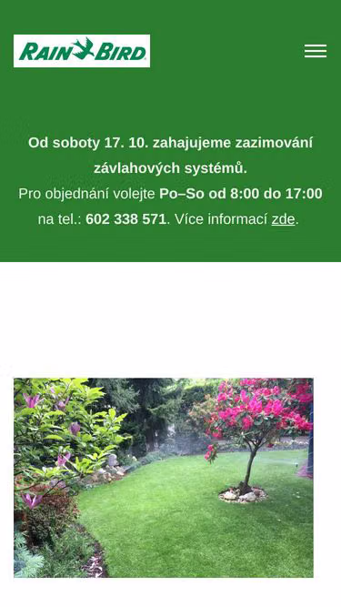Screenshot of rainbird.cz