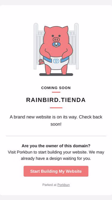 Screenshot of rainbird.tienda