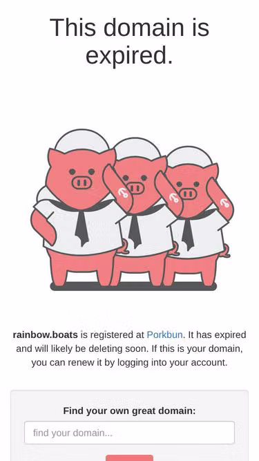 Screenshot of rainbow.boats