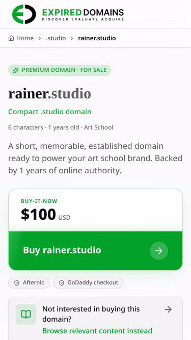 Screenshot of rainer.studio
