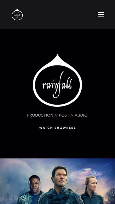Screenshot of rainfall.film