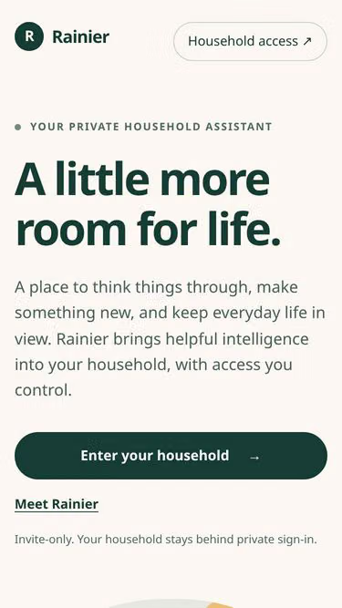 Screenshot of rainier.app