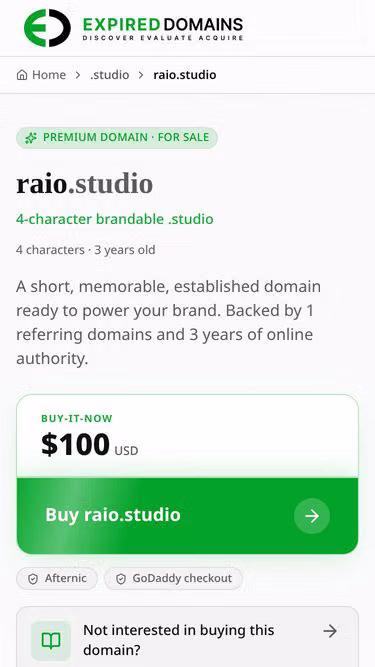 Screenshot of raio.studio