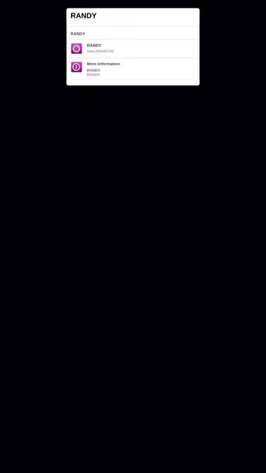 Screenshot of randy.tel