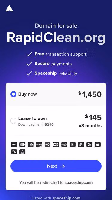 Screenshot of rapidclean.org