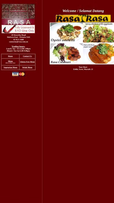 Screenshot of rasa.com.au