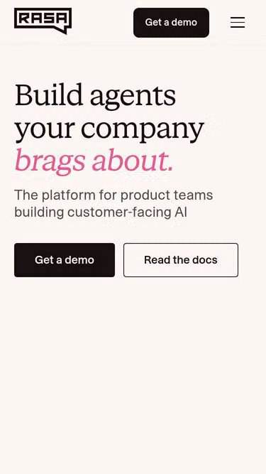 Screenshot of rasa.com
