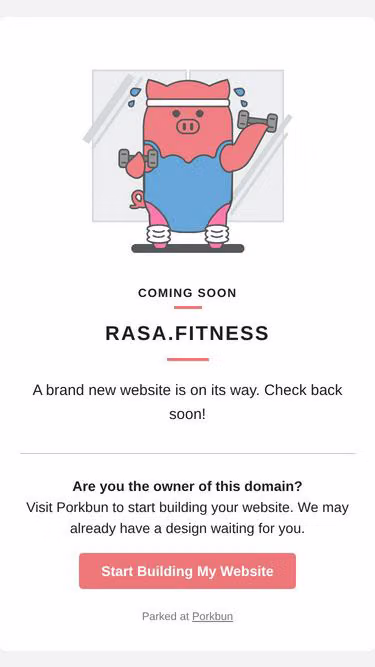 Screenshot of rasa.fitness