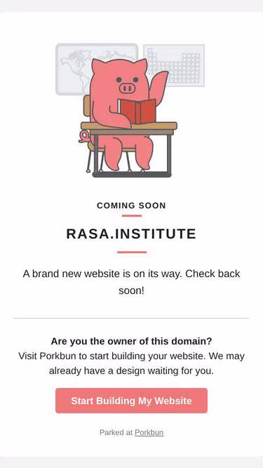 Screenshot of rasa.institute